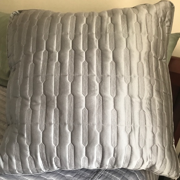 Hotel Collection Euro Quilted Pillow Cover, Grey - Picture 2 of 3